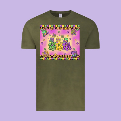 Mardi Gras Bead Dogs Vintage Tee Designed By Maliassmallbusiness