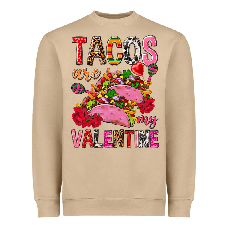 Tacos Are My Valentine Heavyweight Sweatshirt by NancyCooperArtShop | Teevron