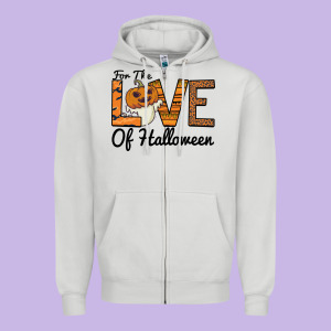 For The Love Of Halloween Zipper Hoodie Designed By Bettercallsaul