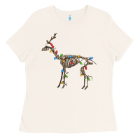 Bone christmas deer skeleton Ladies Tee - FaDigitalArtStudio