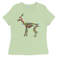 Christmas Deer Skeleton Ladies Tee | Teevron