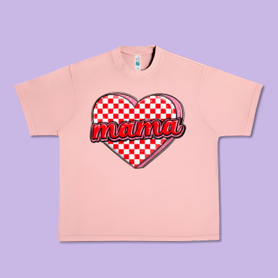Valentine Mama Urban Heavy Tee Designed By Maliassmallbusiness