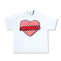 White valentine mama Urban Heavy Tee - MaliasSmallBusiness