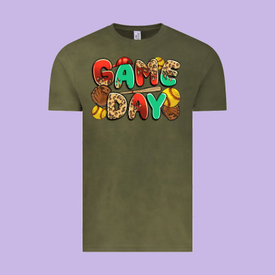 Game Day Softball Vintage Tee Designed By Jahusdesignshop