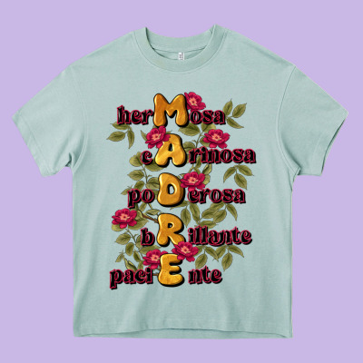 Ella Es Mamá Heavy Core Tee Designed By Jahusdesignshop