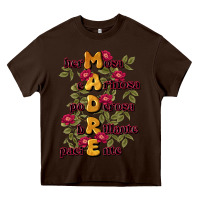 Chocolate Brown ella es mamá Heavy Core Tee - JahusDesignShop