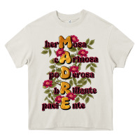 Cream ella es mamá Heavy Core Tee - JahusDesignShop