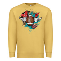 Antique Gold Football ball leopard glitter Premium Sweatshirt - HowdyJamesFarm