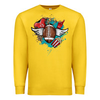 Lemon Football ball leopard glitter Premium Sweatshirt - HowdyJamesFarm