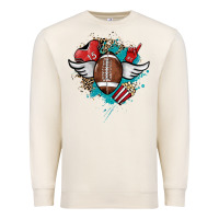 Football Ball Leopard Glitter Premium Sweatshirt | Teevron
