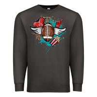 Smoke Football ball leopard glitter Premium Sweatshirt - HowdyJamesFarm