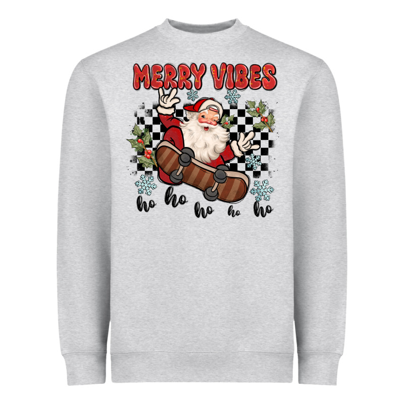 Merry Vibes Ho Ho Ho Heavyweight Sweatshirt by MaliasSmallBusiness | Teevron