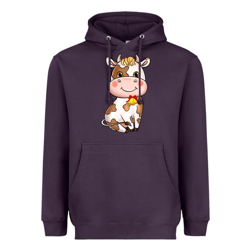 Cartoon Cow Heavyweight Hoodie by HowdyJamesFarm | Teevron