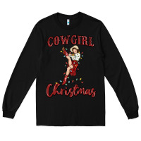 Black cowgirl christmas Long Sleeve Tee - MaliasSmallBusiness