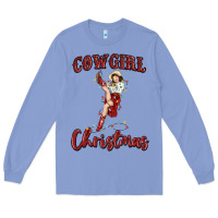 Colony Blue cowgirl christmas Long Sleeve Tee - MaliasSmallBusiness