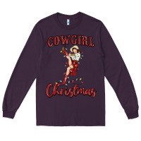 Plum cowgirl christmas Long Sleeve Tee - MaliasSmallBusiness