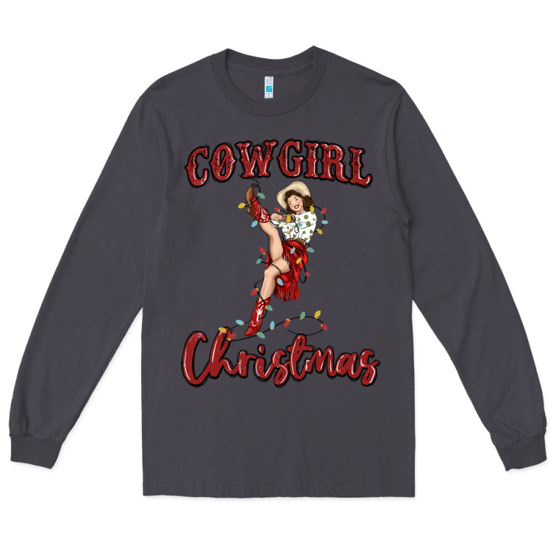 Cowgirl Christmas Long Sleeve Tee by MaliasSmallBusiness | Teevron