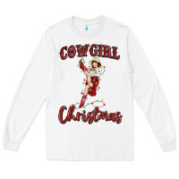 White cowgirl christmas Long Sleeve Tee - MaliasSmallBusiness