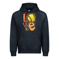 Navy love softball Urban Hoodie - FaDigitalArtStudio