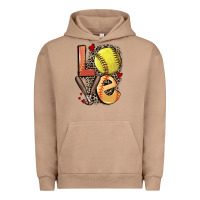 Pigment Burro love softball Urban Hoodie - FaDigitalArtStudio