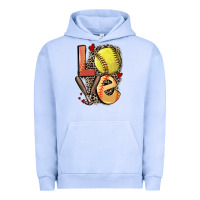 Pigment Grape Ice love softball Urban Hoodie - FaDigitalArtStudio