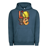Pigment Midnight Navy love softball Urban Hoodie - FaDigitalArtStudio