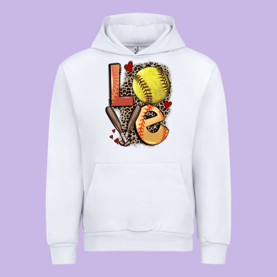 Love Softball Urban Hoodie Designed By Fadigitalartstudio
