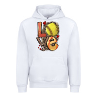 White love softball Urban Hoodie - FaDigitalArtStudio