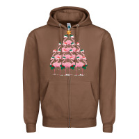 Chestnut Christmas Tree Flamingo Zipper Hoodie - Bettercallsaul