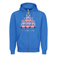 True Royal Christmas Tree Flamingo Zipper Hoodie - Bettercallsaul