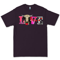 Plum love with holstein cow Premium Tee - AdoDesignShop