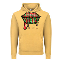 Vintage Mustard summer vibes watermelon lips Vintage Hoodie - Jasminsmagicworld