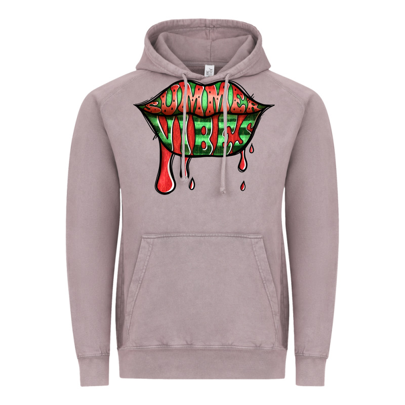 Summer Vibes Watermelon Lips Vintage Hoodie by Jasminsmagicworld | Teevron