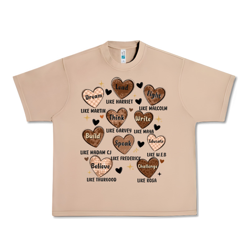 Black History Month Hearts Urban Heavy Tee by MaliasSmallBusiness | Teevron