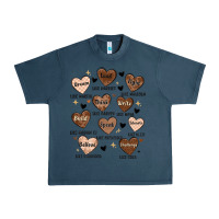 Midnight Navy black history month hearts Urban Heavy Tee - MaliasSmallBusiness