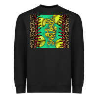 Black softball leopard Heavyweight Sweatshirt - NancyCooperArtShop