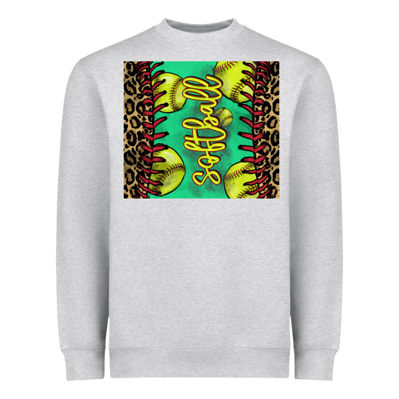 Softball Leopard Heavyweight Sweatshirt by NancyCooperArtShop | Teevron