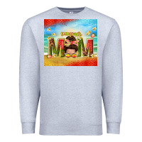 Heather Grey summer mom Premium Sweatshirt - TumblerDesignByShophia