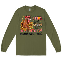 Army Green i may look calm but in my head i've pecked you Long Sleeve Tee - MaliasSmallBusiness
