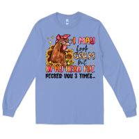 Colony Blue i may look calm but in my head i've pecked you Long Sleeve Tee - MaliasSmallBusiness