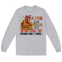 Moon Dust i may look calm but in my head i've pecked you Long Sleeve Tee - MaliasSmallBusiness