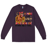 Plum i may look calm but in my head i've pecked you Long Sleeve Tee - MaliasSmallBusiness