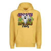 Antique Gold spooky spooky spooky vibes Premium Hoodie - CowGirlArtShop