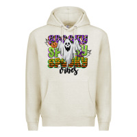 Oatmeal Heather spooky spooky spooky vibes Premium Hoodie - CowGirlArtShop