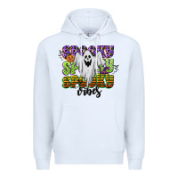 White spooky spooky spooky vibes Premium Hoodie - CowGirlArtShop