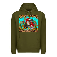 Army Green truck gnome cactus Premium Hoodie - JahusDesignShop