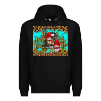 Black truck gnome cactus Premium Hoodie - JahusDesignShop
