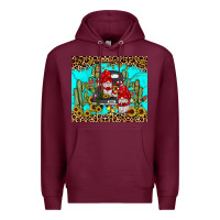 Burgundy truck gnome cactus Premium Hoodie - JahusDesignShop