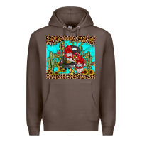 Coffee truck gnome cactus Premium Hoodie - JahusDesignShop