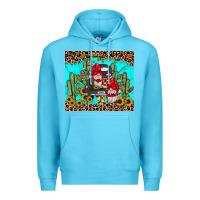 Ocean Blue truck gnome cactus Premium Hoodie - JahusDesignShop